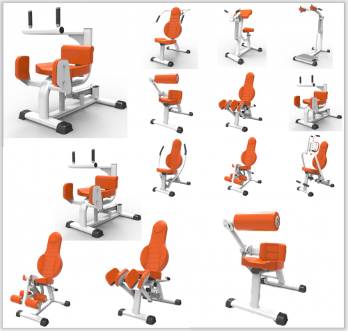 Isokinetic muscle strength training set