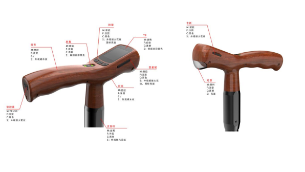 Walking stick with radio, model: ST317-