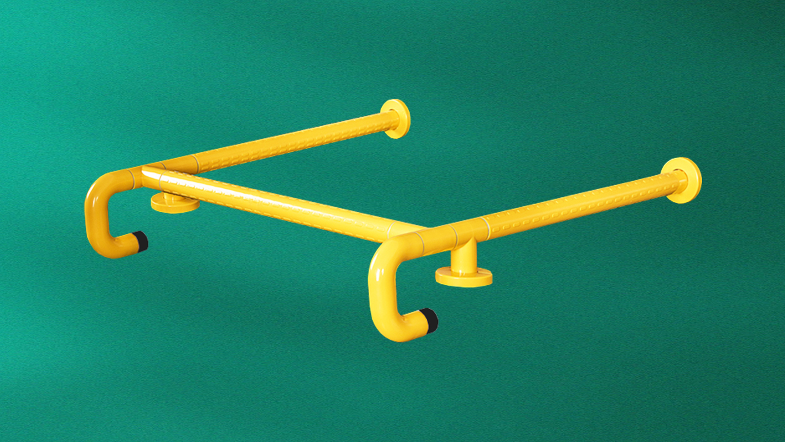 Barrier-free non-slip washbasin handrail