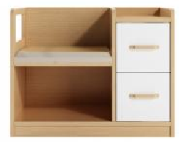 Solid wood shoe-changing stool