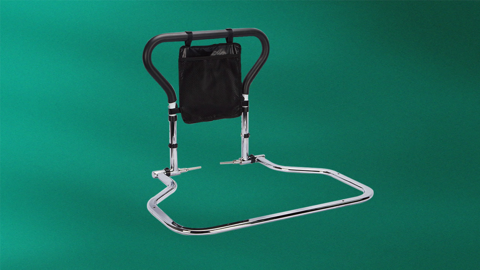 Flat tube bedside armrest