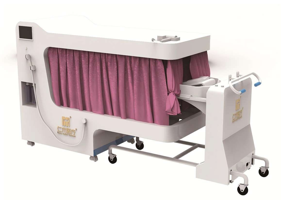 Barrier-free bath machine