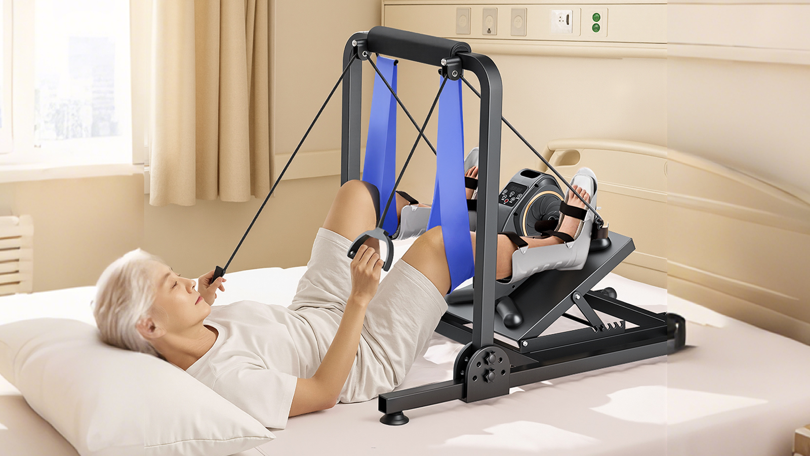Exercise electric bicycles for upper and lower limbs in bed